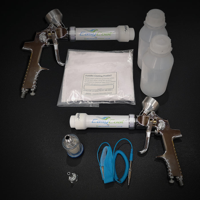 2 x Easy Coat DIY Powder Coating Guns and Powder (no case supplied)
